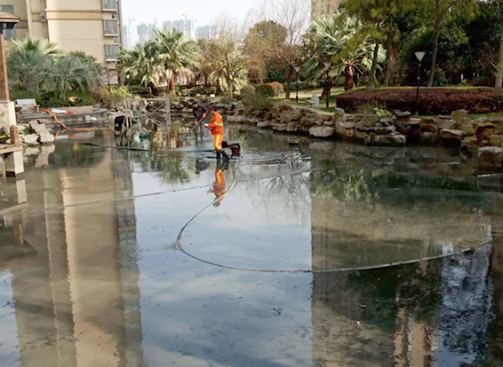 青县景观池淤泥清理